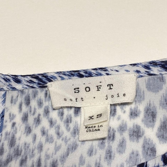 Joie Arryn B Dress Snake Print Ruffle Sz XS - Picture 3 of 5